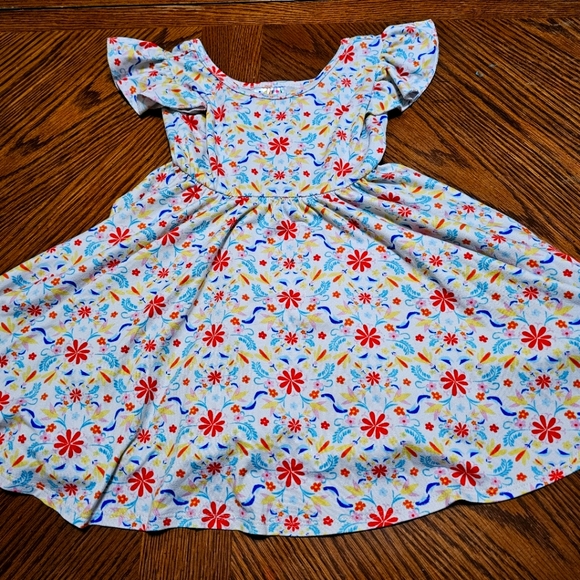 Dot Dot Smile Floral Twirl Dress 2t - Picture 1 of 5